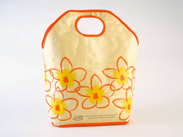 Custom made shopping bag in recycled polypropylene with with all-round printing