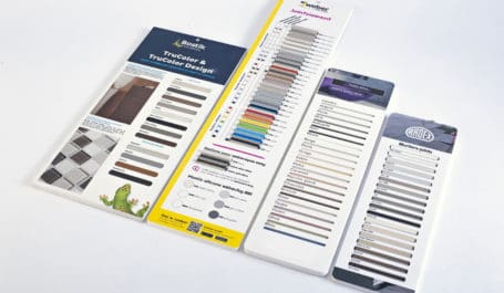 Custom-printed Forex POS display colour charts