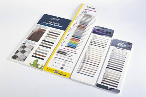 Custom-printed Forex POS display colour charts