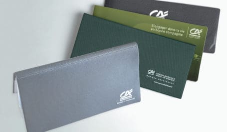 Porte-cartes bancaires soudé avec pochette pour facturettes