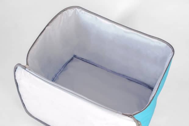 Bolsa frigorífica con cierre hermético hecha a demanda con espuma aislante de 3 mm de grosor tras un forro de PVC
