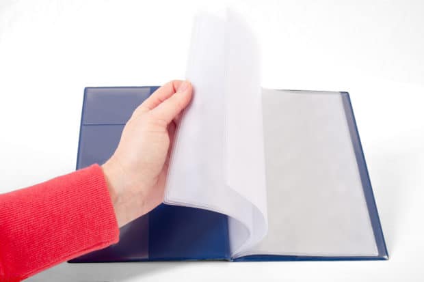 Materials that make it easier to insert documents in display pockets