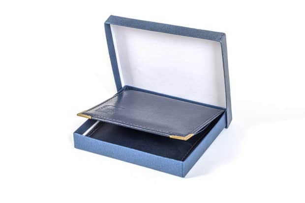 Premium card holder with cardboard packaging