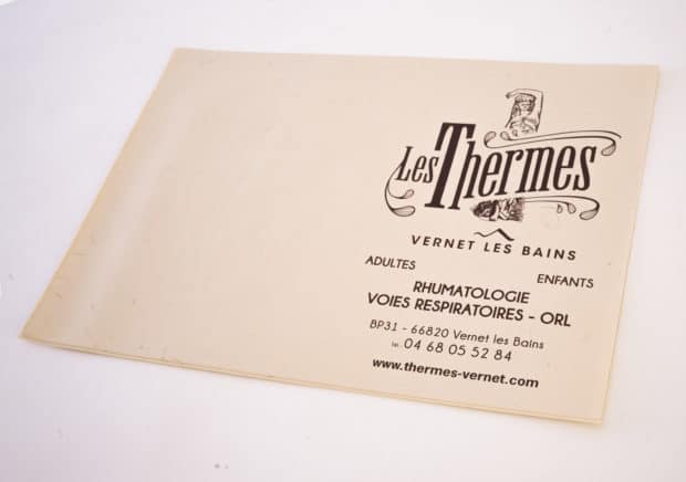 Conception et fabrication sur-mesure de pochettes pour planning soins thermaux