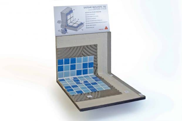 Complete manufacture of a swimming pool waterproofing model