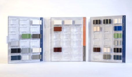 PVC colour chart with customized thermo adapted to the samples for an optimized durability